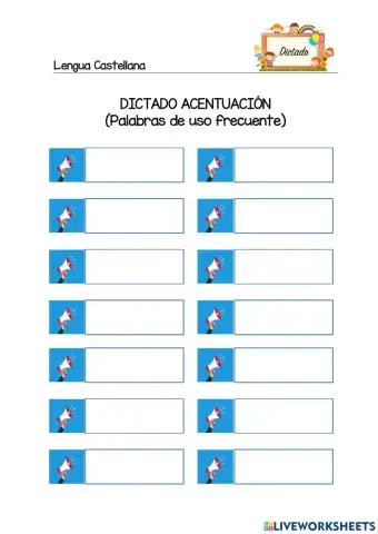 Dictado acentuación