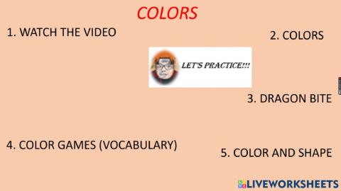Colors (vocabulary, listening, games)
