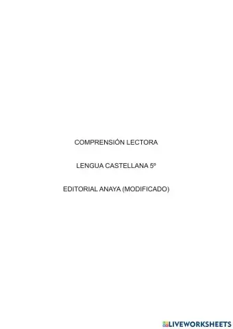 Comprecion lectora