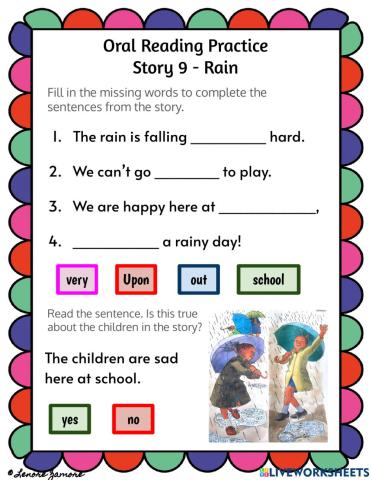 Oral Reading Practice - Story 9 - Rain