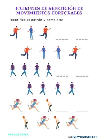Patrones de repetición de movimientos corporales