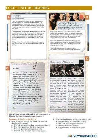 Reading Unit 10 ECCE