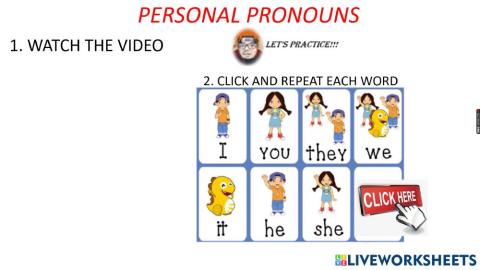 Personal Pronouns