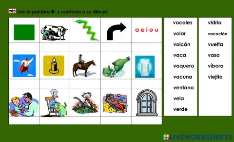 Vv: lee y mueve la palabra