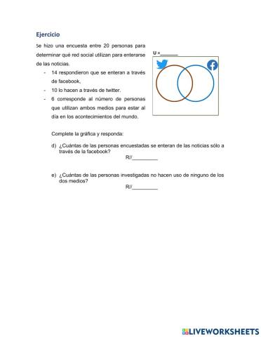 Aplicación de conjuntos