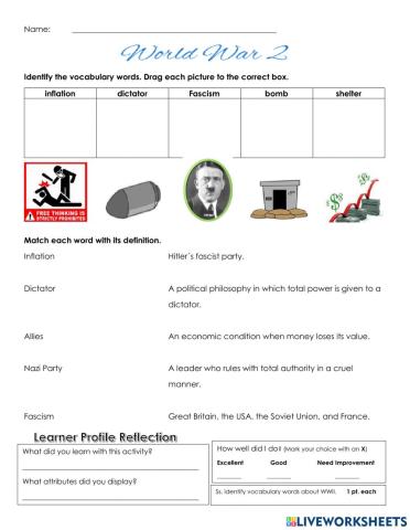 WWII - vocabulary words