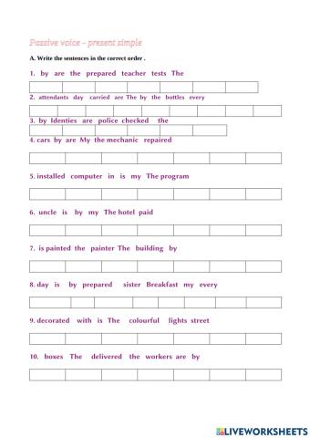 Passive voice - present simple
