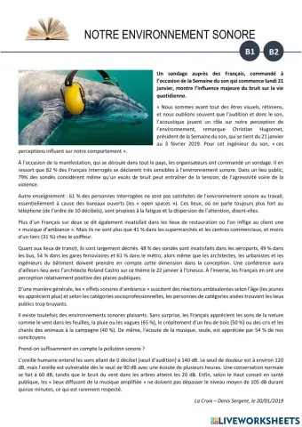 Environnement sonore