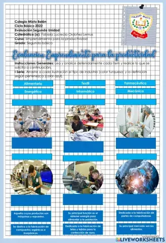 Evaluación Emprendimiento Segundo Básico V.A