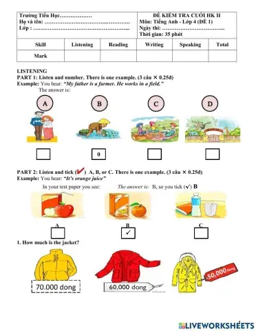 4 - the final test 1 -TERM II