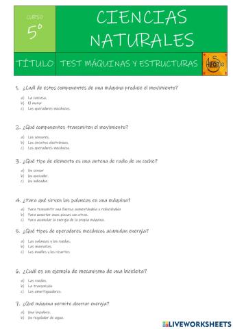 Test maquinas y estructuras