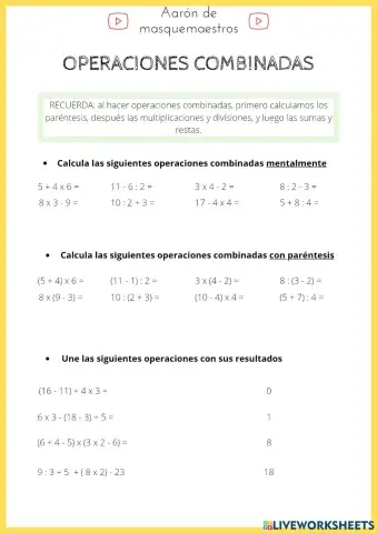 Operaciones combinadas
