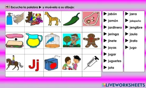 Jj: escucha y mueve la palabra