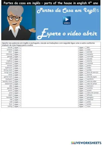 Partes da casa em inglês