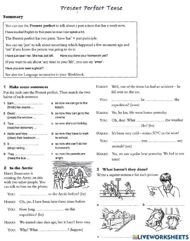 Present perfect review and practice