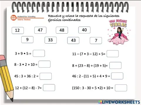 Operaciones combinadas