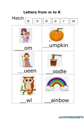 Letters  from M to R