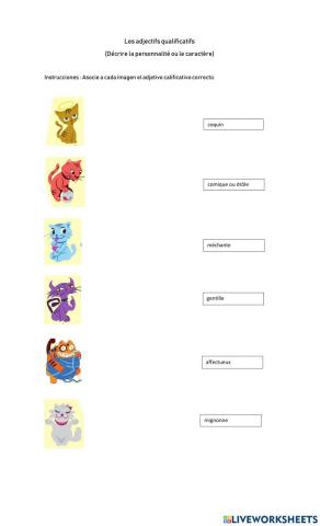 Les adjectifs qualificatifs