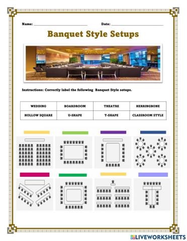 Banquet Style Setups