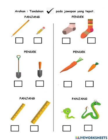 Objek panjang dan pendek