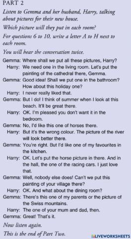 A2 Key Test 2 Script 2