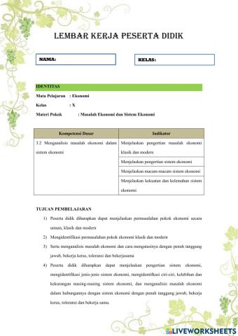 LKPD Ekonomi Kelas 10