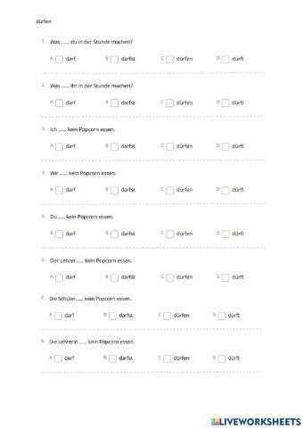 Dürfen - in der Schule