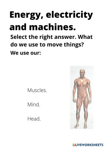 Machines, energy, electricity.