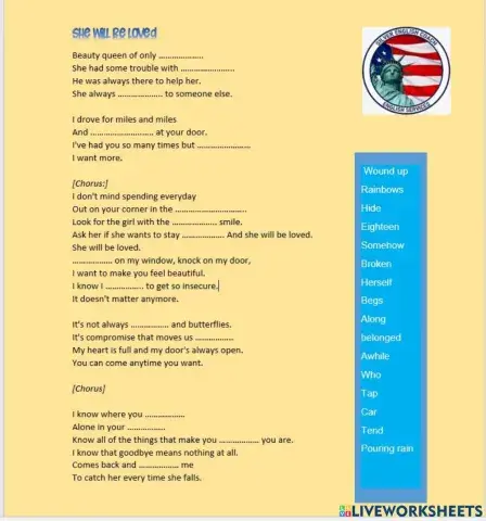 She will be loved - upper intermediate