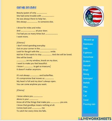 She will be loved - upper intermediate