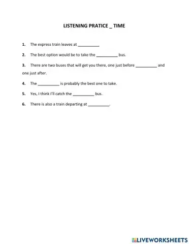 Listening practice-time