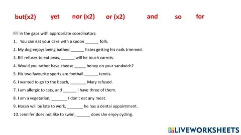 Coordinating Conjunctions