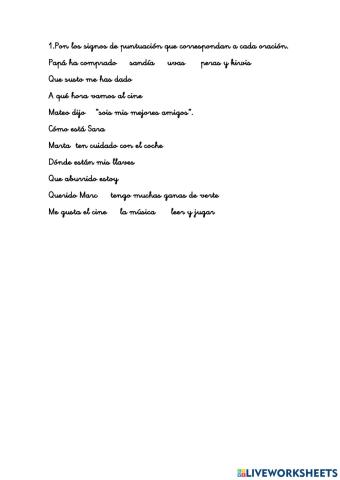 Signos de puntuación