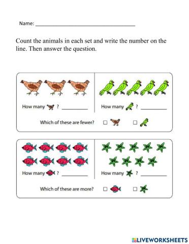More than or less than sets