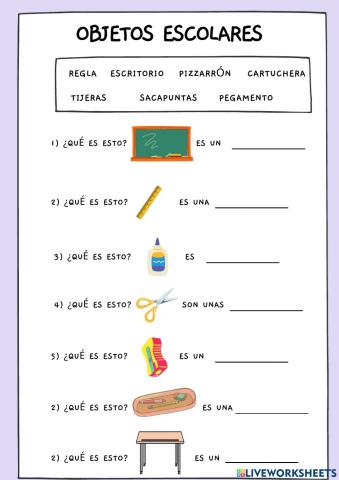 Objetos escolares