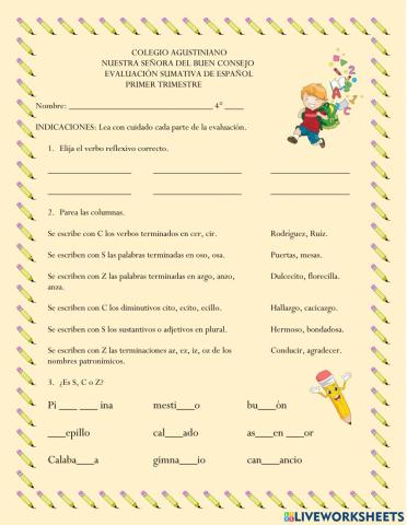 Reglas del uso de la c. s. z.