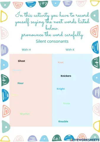 Silent consonants
