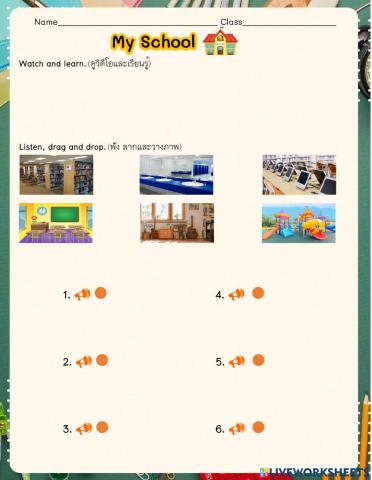 P.3 - Places in School - Listening words