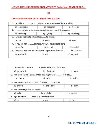 General Exercise (connect 4) second term