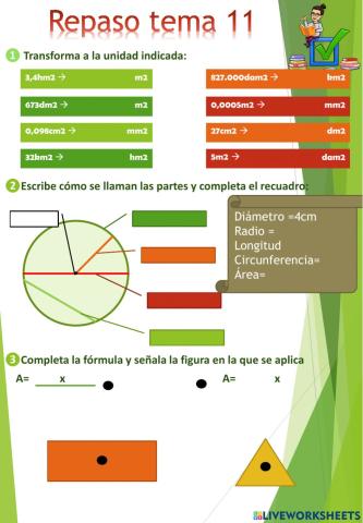 Repaso tema 11 Matemáticas 6º