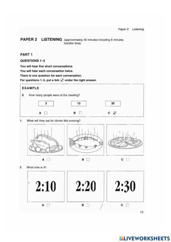 Book 2 listening test 1-1-2-3
