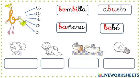 Juego consonante b 1