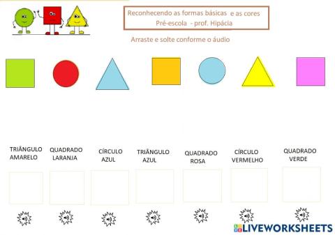 Formas e cores pre-escola