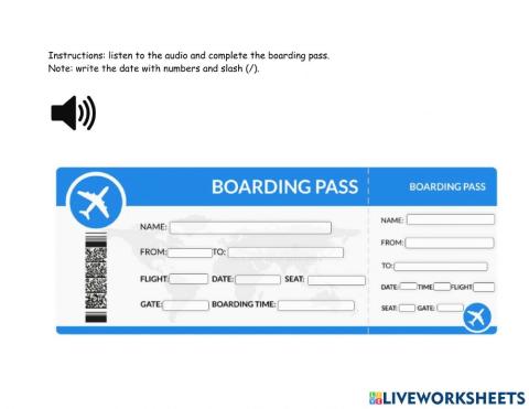 Boarding pass