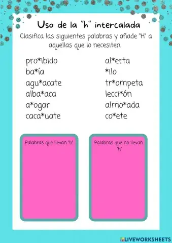 Uso de la H intercalada