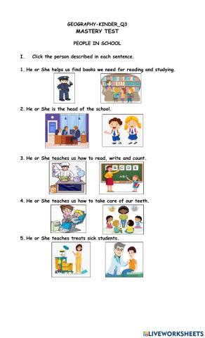 Lessons about People in School and My Duties in School