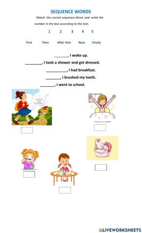 Sequence words in the past