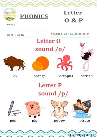 Letter O-P