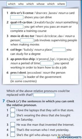 Relative clauses