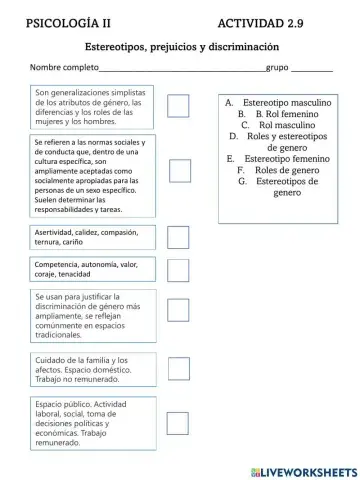 Estereotipos, prejuicios y discriminación